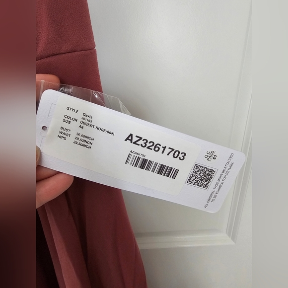 Azazie Desert Rose Davis Dress Bridesmaid Prom Graduation Dress - Picture 4 of 5